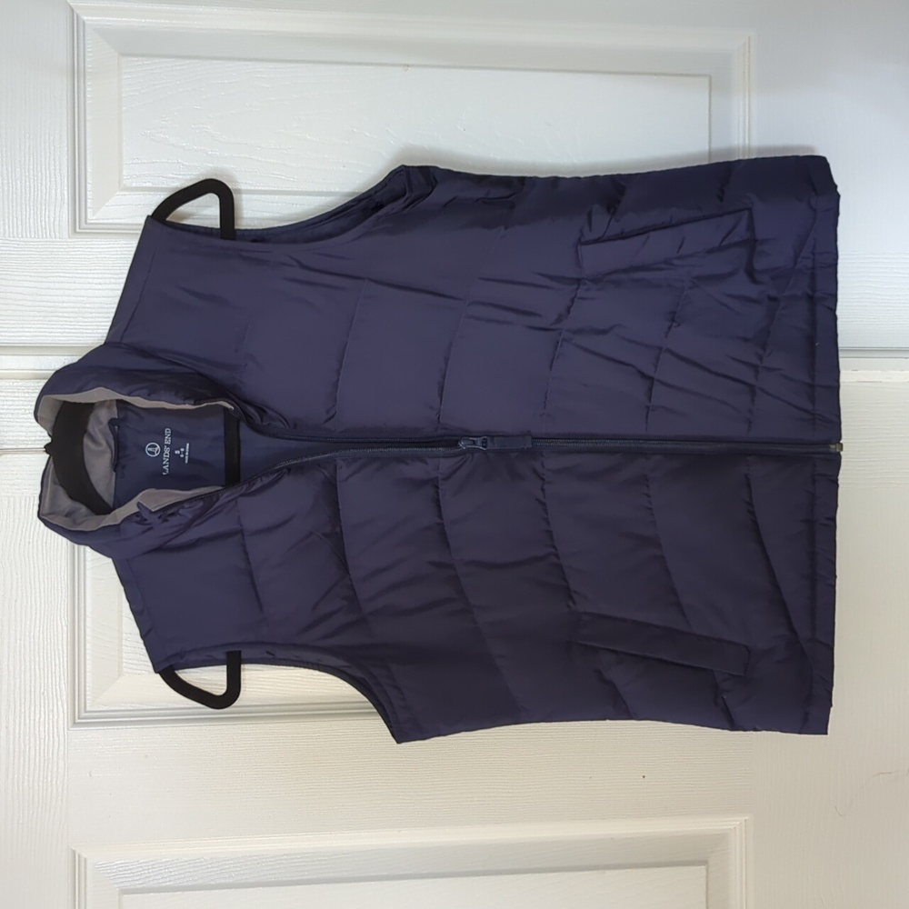 Land's End Navy Down Vest